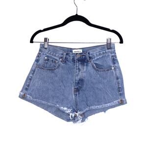 SUPERDOWN Kathleen Denim Shorts Light Stone Wash Blue High Rise Women's 27